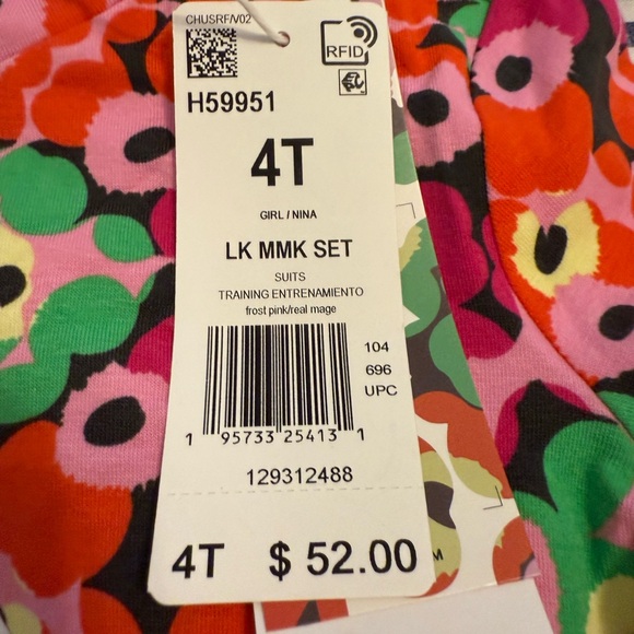 Adidas Kids' Marimekko Frost Pink Floral Tee and Pink Leggings - NWT - Size 4T - Picture 8 of 13